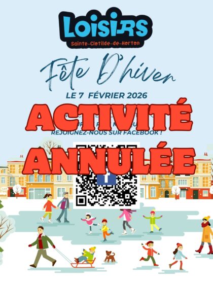 Avis aux citoyens, la fête d&rsquo;hiver est annulée