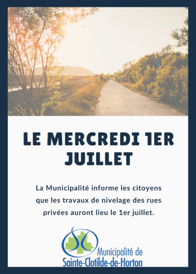 Nivelage des rues privés