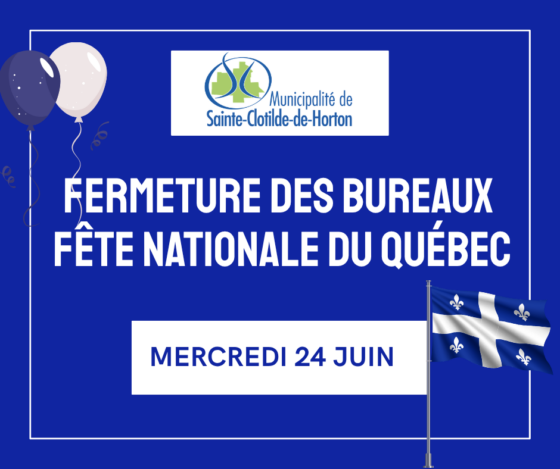 Fermeture des bureaux le 24 juin