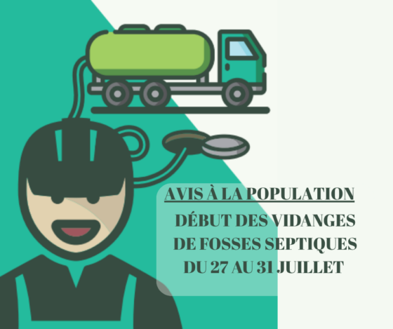 📢 Avis aux citoyens – Vidange des fosses septiques