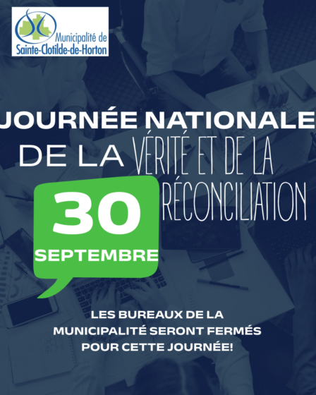 Fermeture des bureaux municipaux le 30 septembre