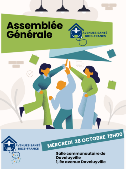 Invitation à l’Assemblée générale d’Avenues Santé Bois-Francs